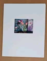 Gordon Bruno Art Photograph Pink Tulip Bouquet in a Glass Vase Matted 11×14″