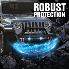 Front and Rear Bumpers Compatible with 2018-2026 Jeep Wrangler JL JLU Unlimited