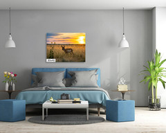 Antelope Island Pronghorn: Utah Sunset Wildlife Photography Wall Art