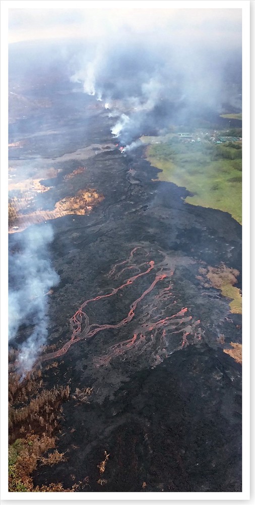 Kilauea Volcano Fissure Complex 8 x 16 Aerial Silver Halide Photo