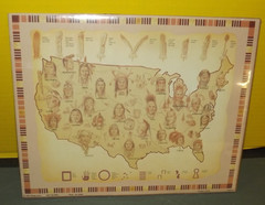 1995 Flying Colors Picture/Map of American Indians in USA by Ian Wilde
