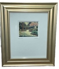 VTG ‘02 Cherie Lester Bishop’s Green 11 1/8”x13 1/8” Hand Tinted Photo