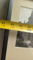 Triptych, framed, Nicholas Ferrar & his grave, & Little Gidding
