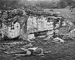 New Civil War Photo: Confederate Soldier at Devil’s Den, Gettysburg – 6 Sizes!