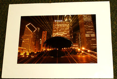 Chicago Bean Cloud Gate Photo Print Matted Wall Art Home Decor Scott Fishman OOP