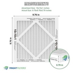 TRIGHTFILTERS 10x10x1 Air Filter 6 Pack, Durable MERV 8 Pleated Home HVAC AC …