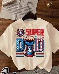 Super Dad Graphic Shirt Bundle PNG: Superhero Fist Designs for Father’s Day