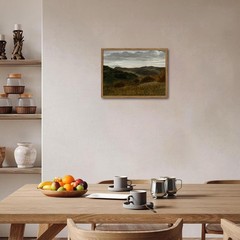 Framed Vintage Landscape Wall Art Mountain Nature Wall Decor Paintings Moody