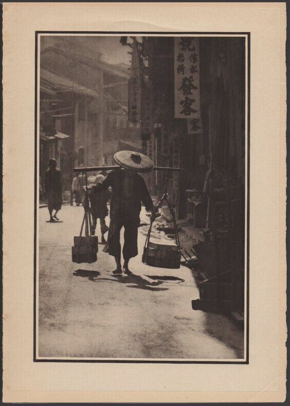 Original 1912 BARON DE MEYER A Street in China CAMERA WORK Photogravure