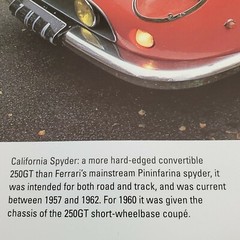 California Spyder 250 GT Color Print Page Sports Car Picture Frameable Art