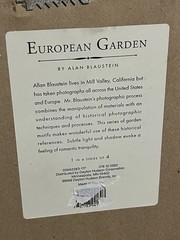 European Garden By Allan Blaustein Photography Framed With Glass 18 1/2 X 18 1/2