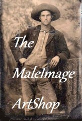 VINTAGE MALE PORTRAIT #0821-241 – COWBOY -free shipping usa