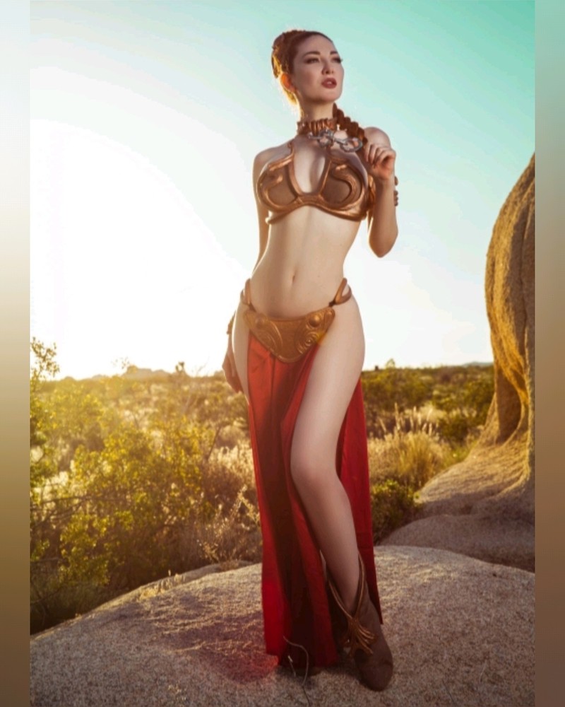 Sexy 8×10 Photo Print Star Wars Cosplay Slave Leia Picture Onlyfans Playboy