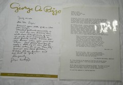 Signed Letter from Artist George A. Rizzo plus 9 Color Transparencies of his Art