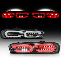 – for [Factory LED Model] 2016-2018 Chevy Camaro Black Full LED Tail Lights Brak