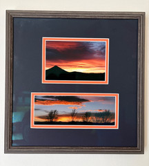 Elzbieta W Kaleta New Mexico Sunrise Photo Framed 14×14 Museum Glass