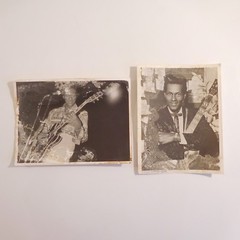 2 Black And White Analog Photographs CHUCK BERRY Vintage 1950 France N3416