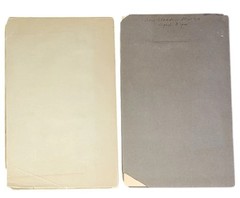 Large Gelatin Silver Print Cabinet Card Bifold Trifold Set of 2 Vellum