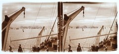 China Hong Kong View Of The Bay C1920 Photo Glass Plate Stereo Vintage