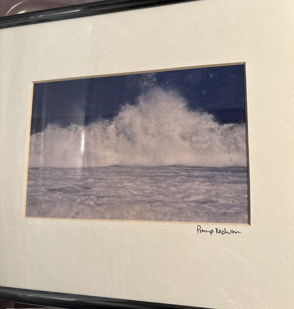 Ocean Wave Framed Photo Signed Philip Keohan