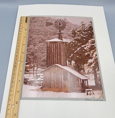 Vtg Takao Wakida Photograph MCM Farmhouse Farm Carmel Ca Original Picture Matted