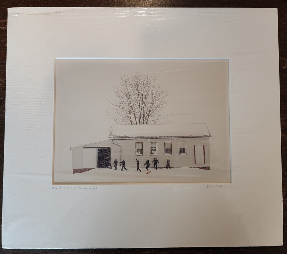 Bill Coleman Signed Amish No 537 Artists Proof Matted Photograph