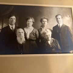 Early 20th Century Antique Studio Family Sepia Vintage Photograph Photo Foldout