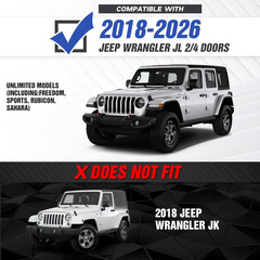 Front and Rear Bumpers Compatible with 2018-2026 Jeep Wrangler JL JLU Unlimited