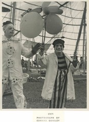Clown with balloons vintage circus art photo by Edward Quigley