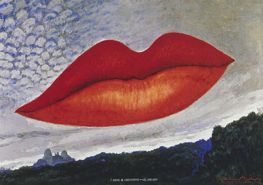 Man Ray, «The Lovers», postcard, postcard, carte postale,