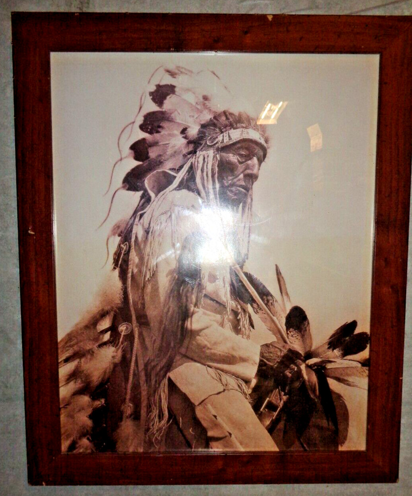 Edward Curtis American Indian The Old Cheyenne Art Photo 16X20 Framed