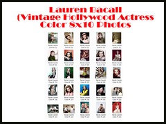Lauren Bacall (Vintage Hollywood Actress 8×10 Photos) Color/B&W Many to Choose