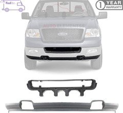 Front Bumper Lower Valance with Tow Hook Holes + Center Trim for 2004-2005 Ford
