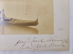 Gondola on The Grand Canal Venice Italy, albumen Photograph dated 1863