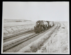 Union Pacific Steam Engine 3800 Locomotive 8×10 Photograph Vtg 50s Railway Field