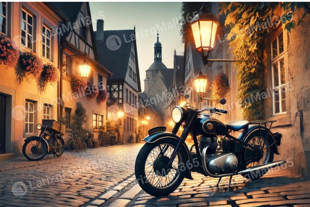 Digital Photo Background Wallpaper Vintage Retro Motorcycle