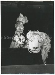 Hamburg Puppet Theatre – Lion & Tamer – Old Photo 1950s 1960s