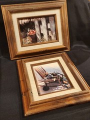 Set of 2 Art Gore Prints in Wooden Frames