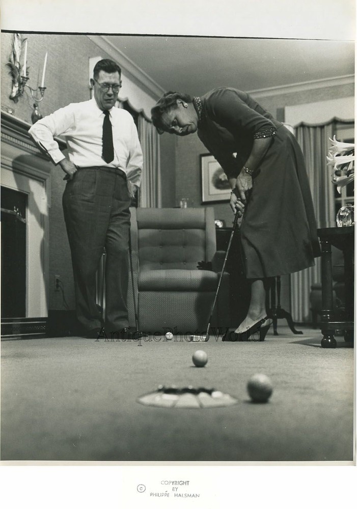 James Hagerty Eisenhower press secretary mini golf photo by Philippe Halsman