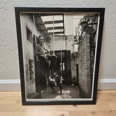Zion Ozeri Signed ‘Klezmer Duo’ Buenos Aires Photograph Framed 21×17″ Judaism