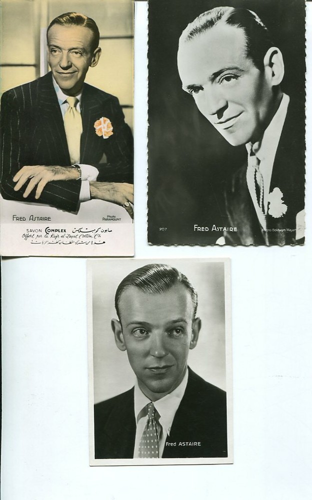 Fred Astaire Lot Of 3 Photographs On Cards 14×9 Including Savon Complex -3-