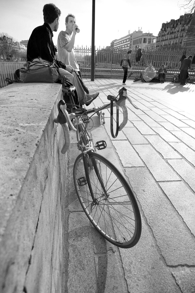Printing Photo Genuine Analogue Baryta Bike Bastille Paris 11 13/16X17 11/16in