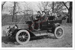 1909 Family In Antique Touring Car Foxburg PA Silver Halide Photo