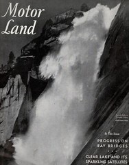 1936 Ansel Adams Cover Photo Nevada Falls Yosemite «Motor Land» Magazine