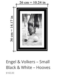 Framed B&W Photo Print Polo Hooves Luxury Real Estate Office 10.2″× 14.1″ READ⬇