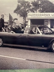 Original 8 X 10 John F Kennedy Photograph In Motorcade Tampa Fl Campaign