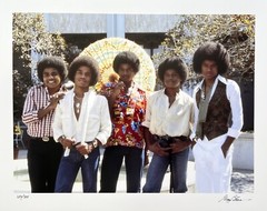 THE JACKSON 5 Hand Signed Photograph by GREGG COBARR Michael Jackson Pop Star