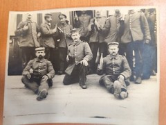 Photo soldiers WW1 drinking beer beer photo FN