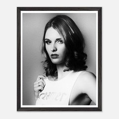 Portrait of a model B&W art photograph
