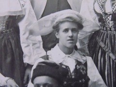 Antique Photo 1907 ~ Swedish National Dancers Stockholm Sweden w/ Names ~ 8″x10″